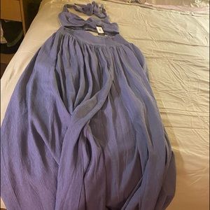 Women’s medium maxi blue two-piece outfit, brand new